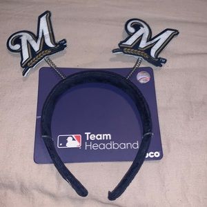 MLB team headband ears Milwaukee brewers